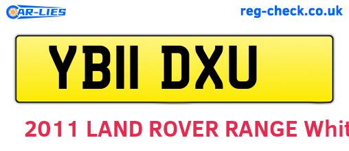 YB11DXU are the vehicle registration plates.