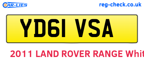 YD61VSA are the vehicle registration plates.