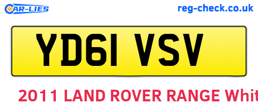 YD61VSV are the vehicle registration plates.