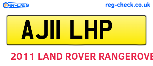 AJ11LHP are the vehicle registration plates.