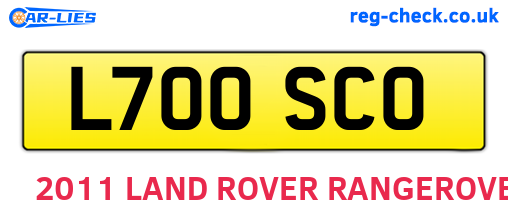 L700SCO are the vehicle registration plates.