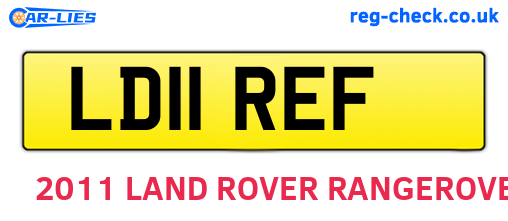 LD11REF are the vehicle registration plates.