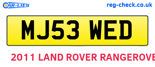MJ53WED are the vehicle registration plates.
