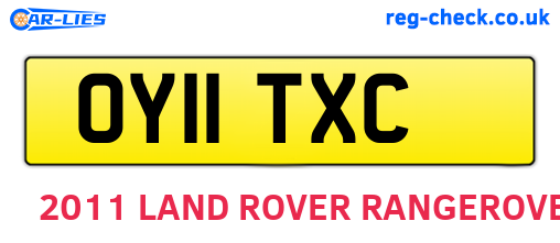 OY11TXC are the vehicle registration plates.