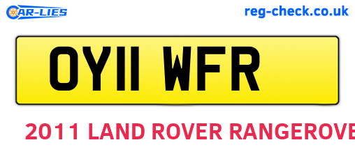 OY11WFR are the vehicle registration plates.