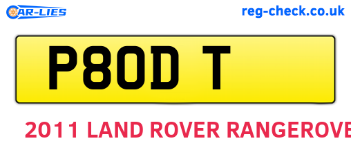 P8ODT are the vehicle registration plates.