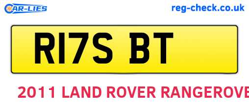 R17SBT are the vehicle registration plates.