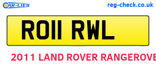 RO11RWL are the vehicle registration plates.