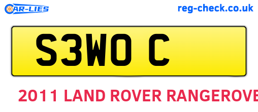 S3WOC are the vehicle registration plates.