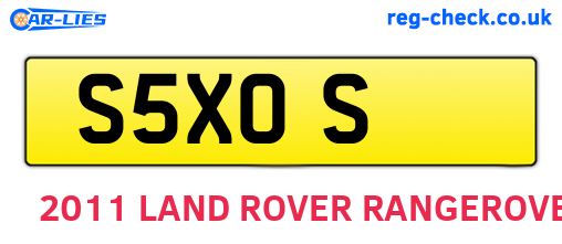 S5XOS are the vehicle registration plates.