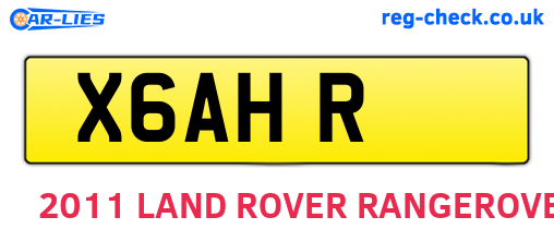 X6AHR are the vehicle registration plates.