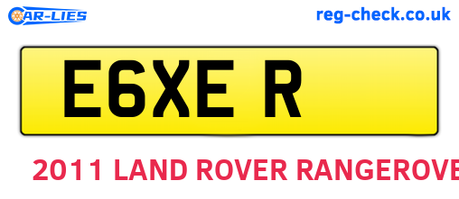 E6XER are the vehicle registration plates.