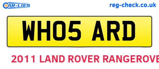 WH05ARD are the vehicle registration plates.
