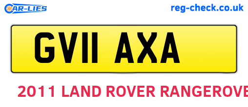 GV11AXA are the vehicle registration plates.