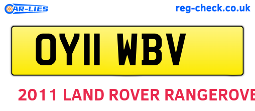 OY11WBV are the vehicle registration plates.