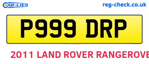 P999DRP are the vehicle registration plates.