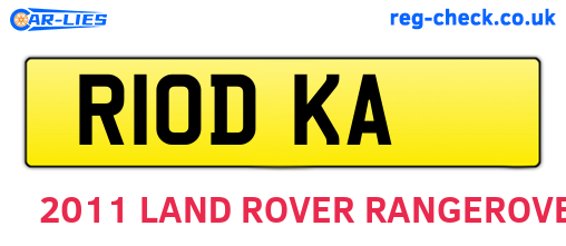 R10DKA are the vehicle registration plates.