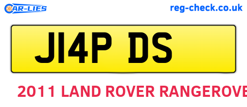 J14PDS are the vehicle registration plates.
