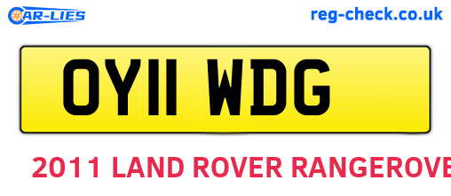 OY11WDG are the vehicle registration plates.