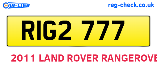 RIG2777 are the vehicle registration plates.