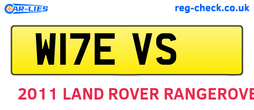W17EVS are the vehicle registration plates.
