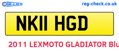 NK11HGD are the vehicle registration plates.