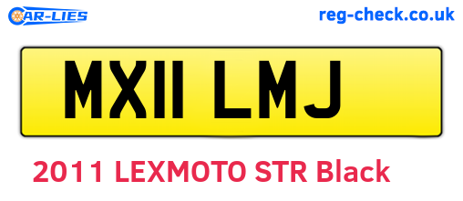 MX11LMJ are the vehicle registration plates.
