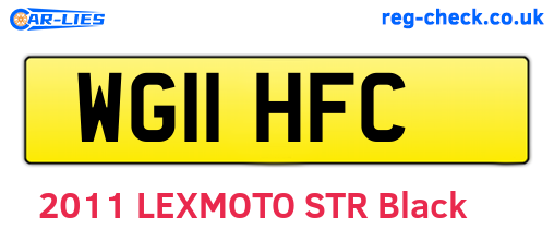 WG11HFC are the vehicle registration plates.