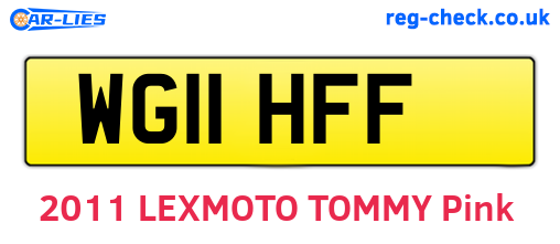 WG11HFF are the vehicle registration plates.