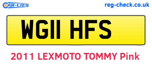 WG11HFS are the vehicle registration plates.