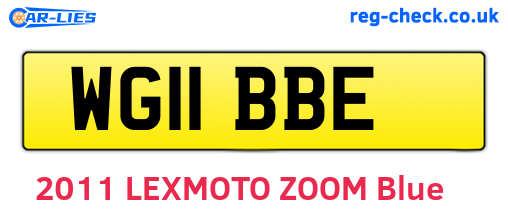 WG11BBE are the vehicle registration plates.