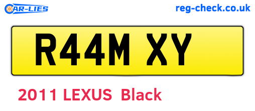 R44MXY are the vehicle registration plates.
