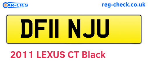 DF11NJU are the vehicle registration plates.