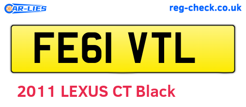 FE61VTL are the vehicle registration plates.