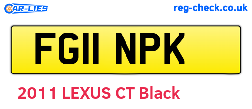 FG11NPK are the vehicle registration plates.