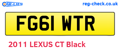 FG61WTR are the vehicle registration plates.