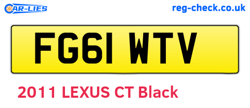 FG61WTV are the vehicle registration plates.