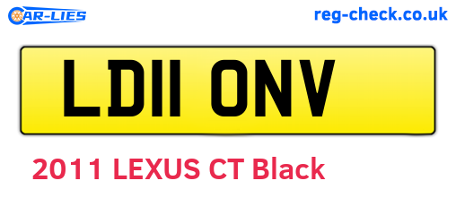 LD11ONV are the vehicle registration plates.