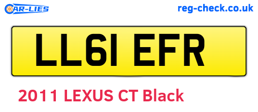 LL61EFR are the vehicle registration plates.