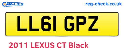 LL61GPZ are the vehicle registration plates.