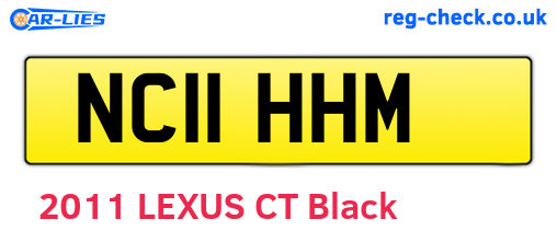 NC11HHM are the vehicle registration plates.