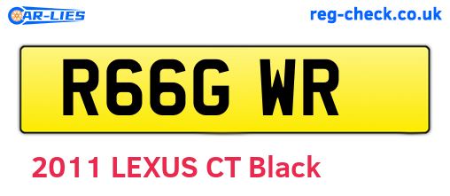 R66GWR are the vehicle registration plates.