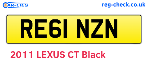 RE61NZN are the vehicle registration plates.