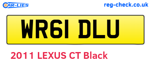 WR61DLU are the vehicle registration plates.