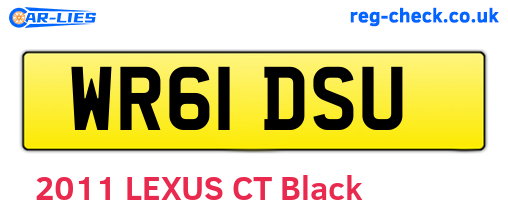 WR61DSU are the vehicle registration plates.