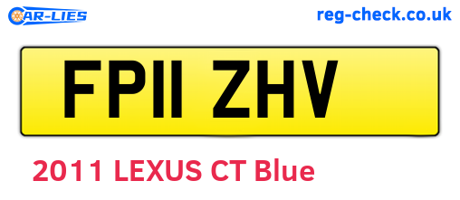 FP11ZHV are the vehicle registration plates.