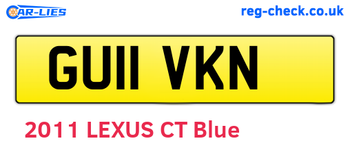 GU11VKN are the vehicle registration plates.