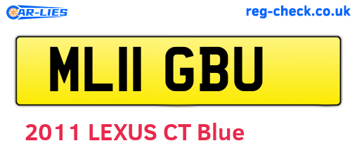 ML11GBU are the vehicle registration plates.