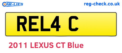 REL4C are the vehicle registration plates.
