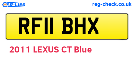 RF11BHX are the vehicle registration plates.
